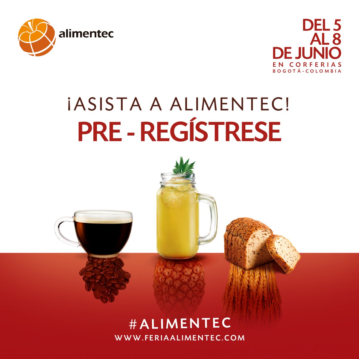 CorferiasBogota's tweet photo. Lo invitamos a pre- registrarse en: https://t.co/lJi1k8VTHS y a asistir a la X versión de la Feria Internacional de la Alimentación #Alimentec.

Del 5 al 8 de junio. https://t.co/oGbRfvsNoQ
