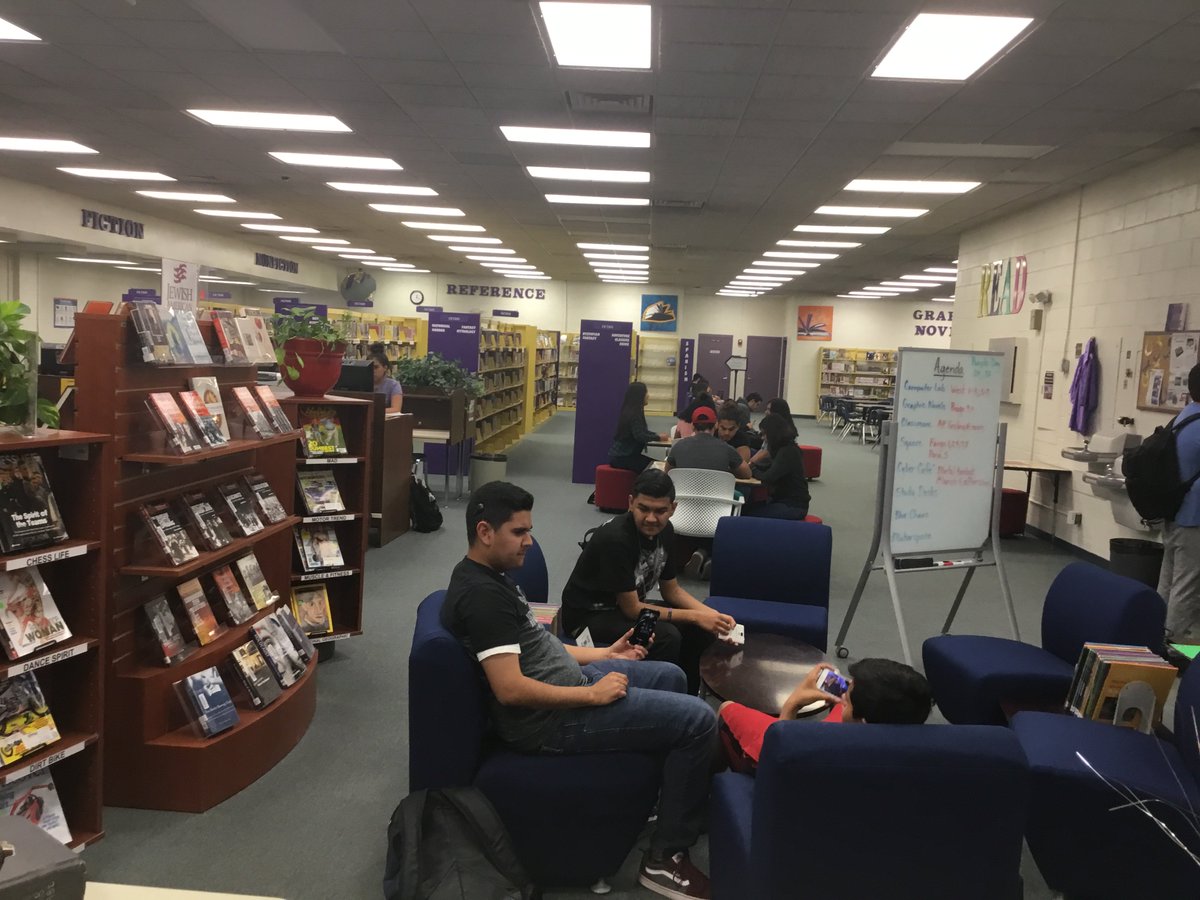 JaquezLenny's tweet photo. #burgesmustangs our gaming tournament is on today lunch, after school, and tomorrow lunch. Also, board games are still popular. Come watch the excitement #episdlibraries #notyourmotherslibrary https://t.co/hbzIEKBKkP