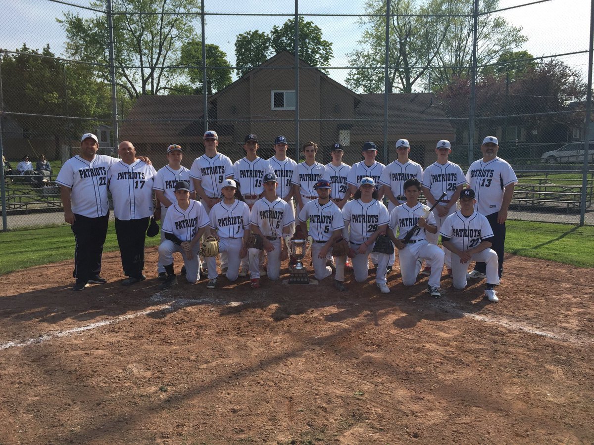 BatsPats's tweet photo. The reigning champs keep their trophy. #PatsBats wins the NCAA championship for the 2nd consecutive year.                                        Zone Final=Tuesday, 3:00, Oakes Park. #MattFuckingMajor https://t.co/blBMNEcxzh