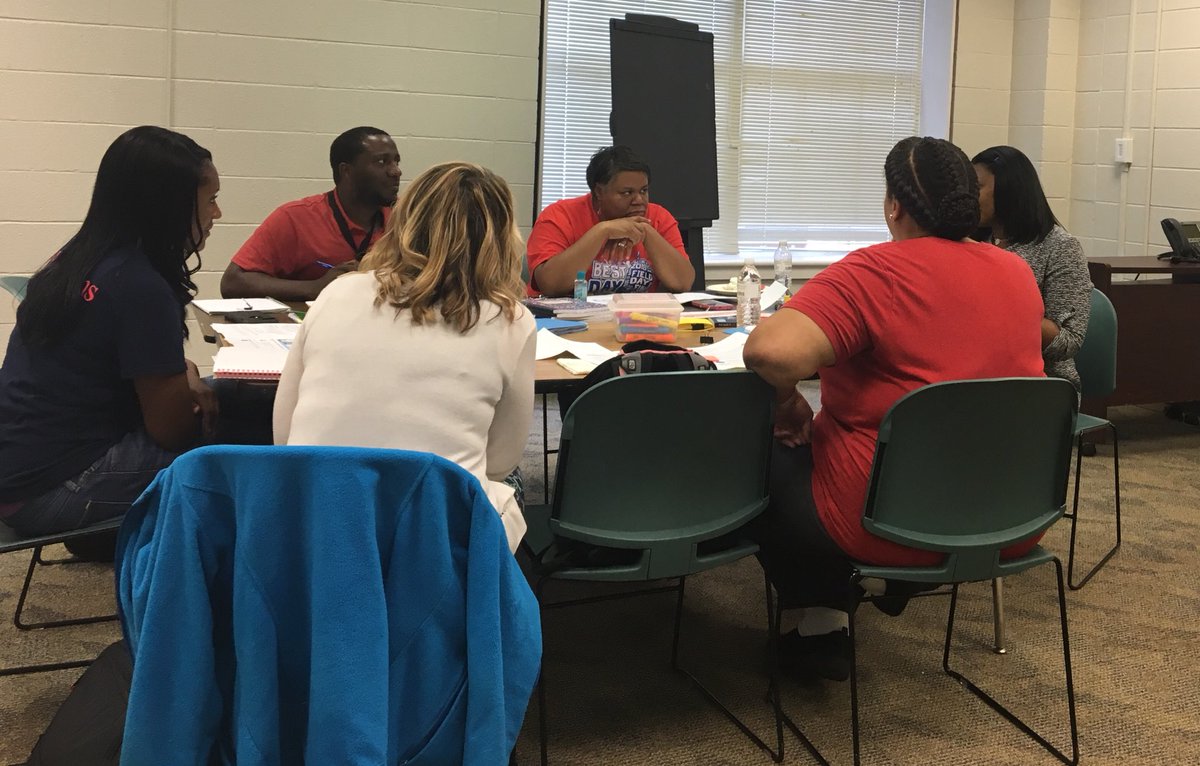 APSK5Math's tweet photo. Happening now: Math & literacy instructional planning w/ @forrests8, turnaround specialists and coaches! Specialists are ๐ง ing about standards & having powerful discussions to move students forward! #SchoolIsStillInSession @Atldepsupt @apsupdate @AssocSupBrown @DrEmilyAMassey https://t.co/xdx6qyb3St