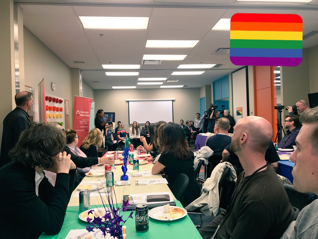 VillageMolly's tweet photo. Felt honoured to be welcomed to attend @YYCNewcomers lunch for the International day against homophobia, transphobia and biphobia. As a growing community there is always more to learn. @YYCNewcomers is a wonderful resource if you are unsure where to turn. We’re better together! https://t.co/jTKrGFX4sF
