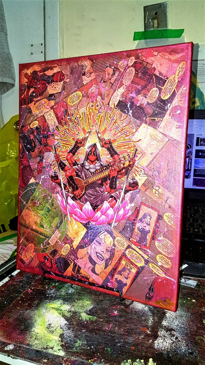 Comic2Canvas's tweet photo. Booyah!
.
.
.
#deadpool #deadpool2 
 #deadpoolart  #marvel #marvelcomics #comicbookart #comics #comicbooks #comicartwork #comicart #collageart #comicbookcover #comicbookcollage #comiccollages #comic2canvas #cutandpaste #mixedmediaart #modernart https://t.co/bHXIo4L3ih