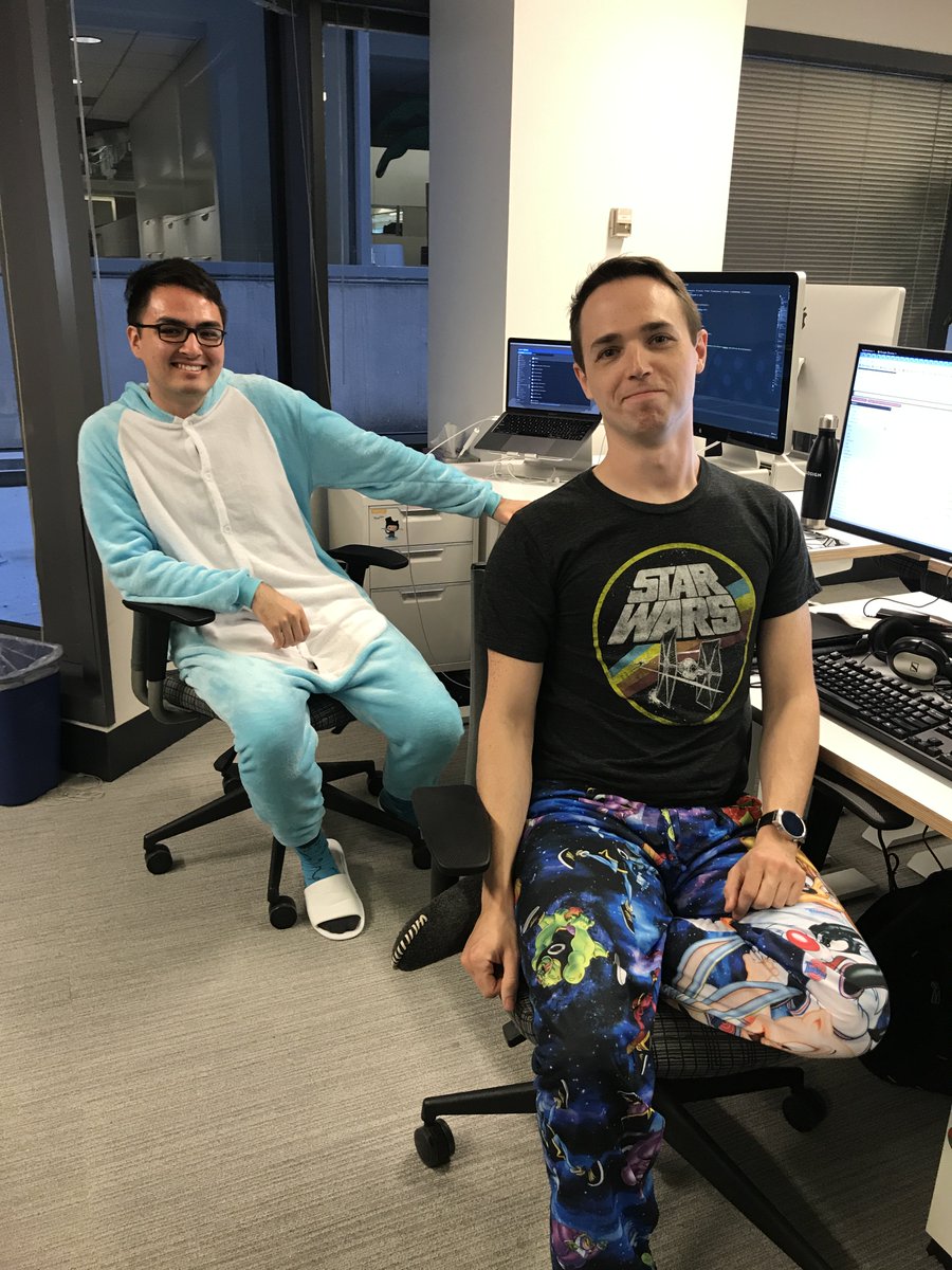 HelloFax's tweet photo. #TBT to PJ Day at our Hello Sign offices last month π΄ Can you say #HelloComfort? https://t.co/gz13dcg6sV
