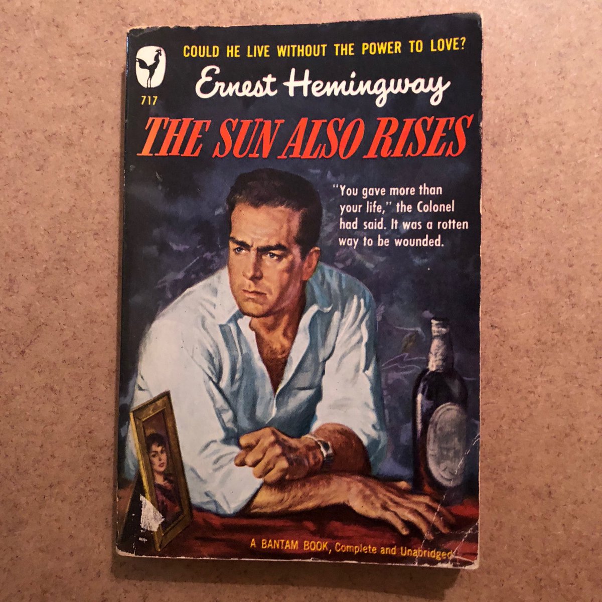 michikokakutani's tweet photo. “The Sun Also Rises” by Ernest Hemingway. 1949 Bantam Books edition. Instagram: https://t.co/nISbPakAdm https://t.co/jwg3MJPLTg