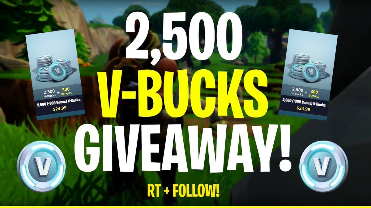 MightyExec's tweet image. 2,500 V-Bucks #Giveaway #Fortnite. Winner picked today!

💰Here's how to win💰

1⃣ Follow on Twitch 
2⃣ RT this tweet and tag 3 friends
3⃣ Watch the stream now twitch.tv/mightyexec

All followers watching the stream will be entered to win, drawing at end of stream today.