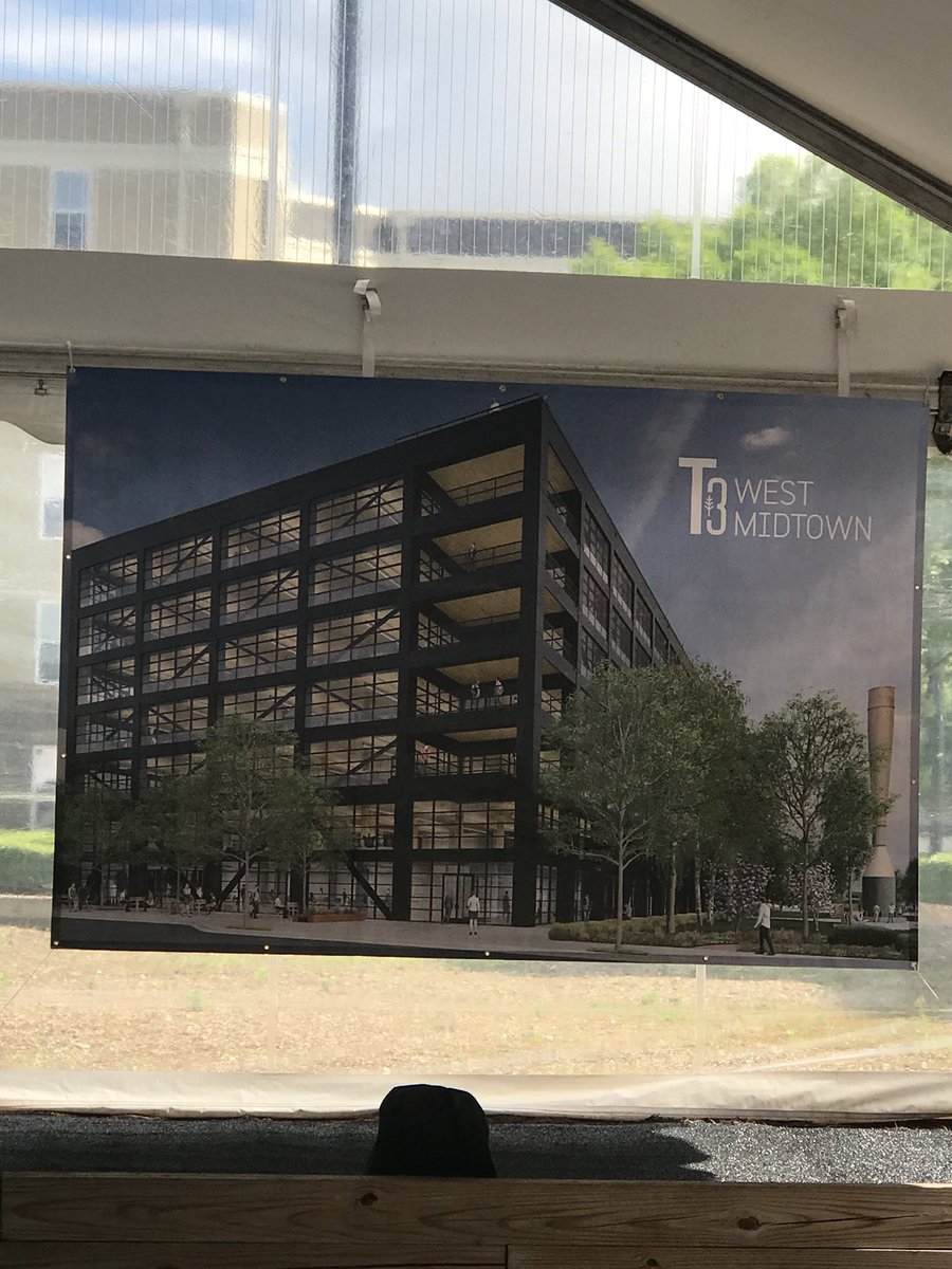 Purpose built offices - T3 West Midtown groundbreaking. Largest wood built building in the USA. 

Whew. Breaking ground.