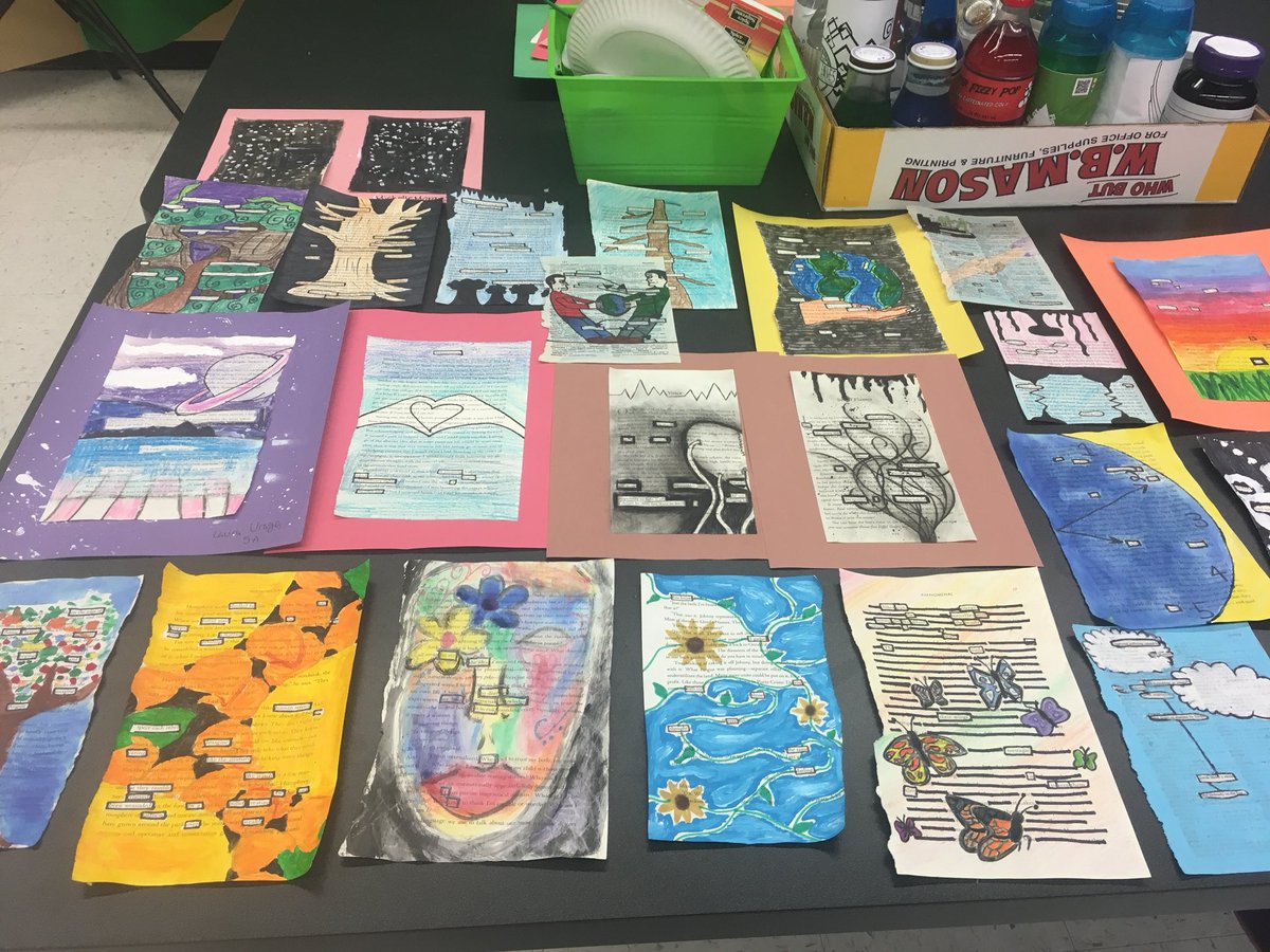 MHSNgraphics's tweet photo. Challenging #graphicdesign students by using the #creativeprocess to channel their creative abilities both #graphically and #linguistically with some #blackoutpoetry #criticalthinking #thinkoutsidethebox https://t.co/AbyyTD3GRF