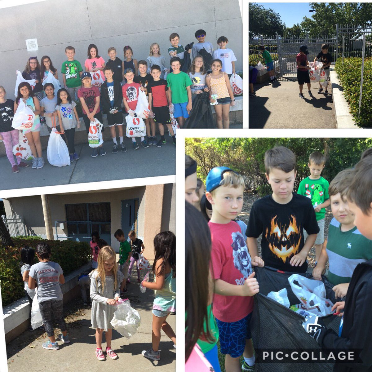 Roberts3rdgrade's tweet photo. Inspired by Dr. Seuss’s Lorax and our opinion essays, our class picked up trash all around the school. @rcsdstoneridge #RCSDchampions https://t.co/1LganLvhPX