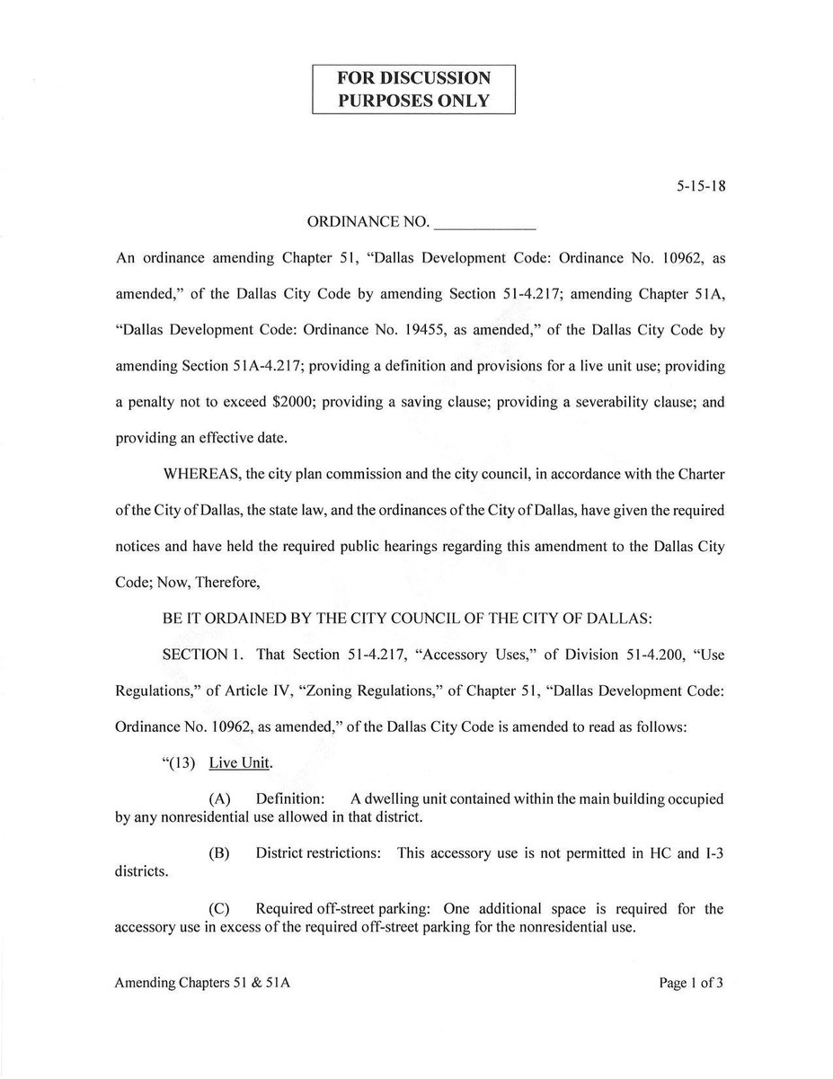 ChadWestPLLC's tweet photo. The #LiveWork concept is not new...it's been around for centuries and finally, #Dallas (via the CPC) is looking at expanding our limited live-work opportunities CITY-WIDE. The draft ordinance is attached. #community #DallasCPC #walkability @Wylie_H_Dallas @RobertWilonsky https://t.co/7XOTUozaIu