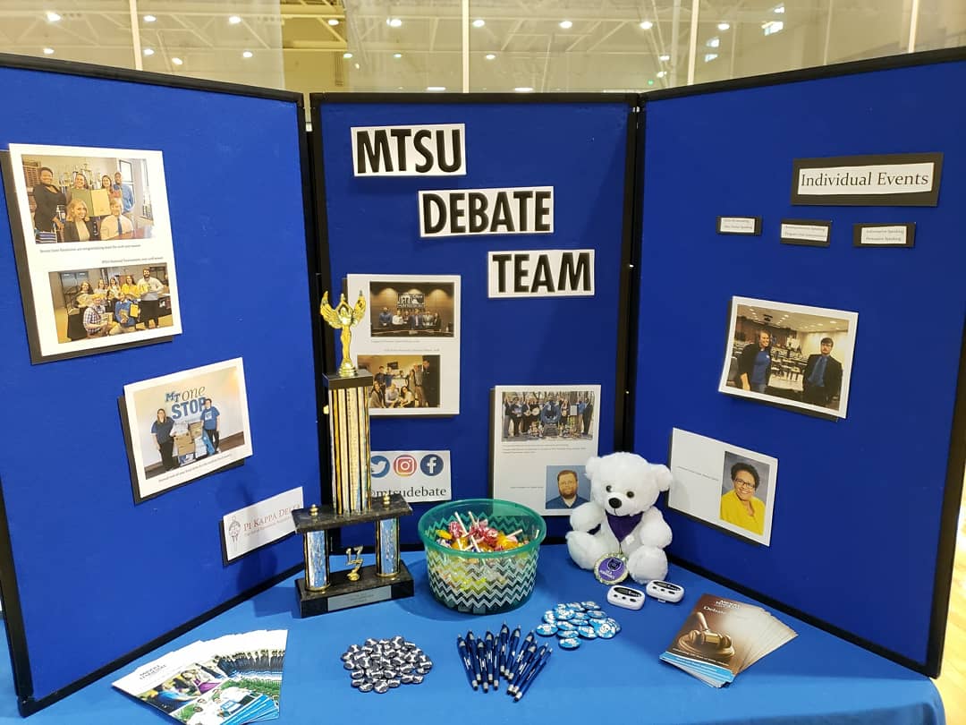 mtsudebate's tweet photo. Come check us out at #MTSUCustoms today in the red center! https://t.co/zeN4gaYYfP