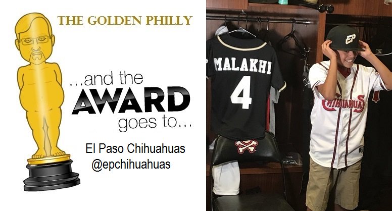 friarphilSD's tweet photo. Today I chose our Triple-A team the @epchihuahuas because of what they did for 11-year-old Malakhi Olvera who is ill with ulcerative colitis, a hole in his intestine. They gave him the birthday of a lifetime! Boys and baseball a great combination #Padres #LetsGoPadres #MalakhiDay https://t.co/hAPYShvjAp