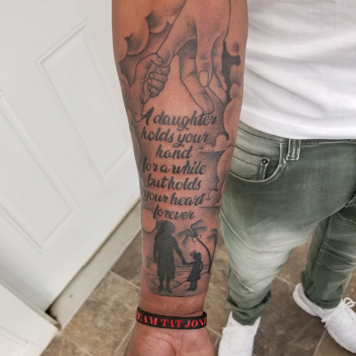 Tat Jones On Twitter A Daughter Holds Your Hand For A While But Holds Your Hand Forever Tattoos Inklife Inknation Nba Nfl Tattoo Sleevetattoo Tattoolife Inkedup Inked Fitandtattooed Inkmywholebody Tattoos Inked Tattooed