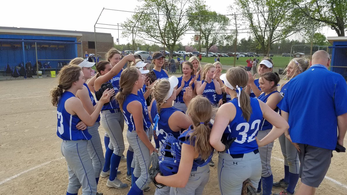 BHSWarriorSB's tweet photo. Varsity ends their regular season play by defeating Apollo 7-0. That makes them Central Lakes Conference Champions!!!  #1goalaccomplished  

Section play starts Tuesday. Seatings determined Sunday. https://t.co/RkxqkhVGBg