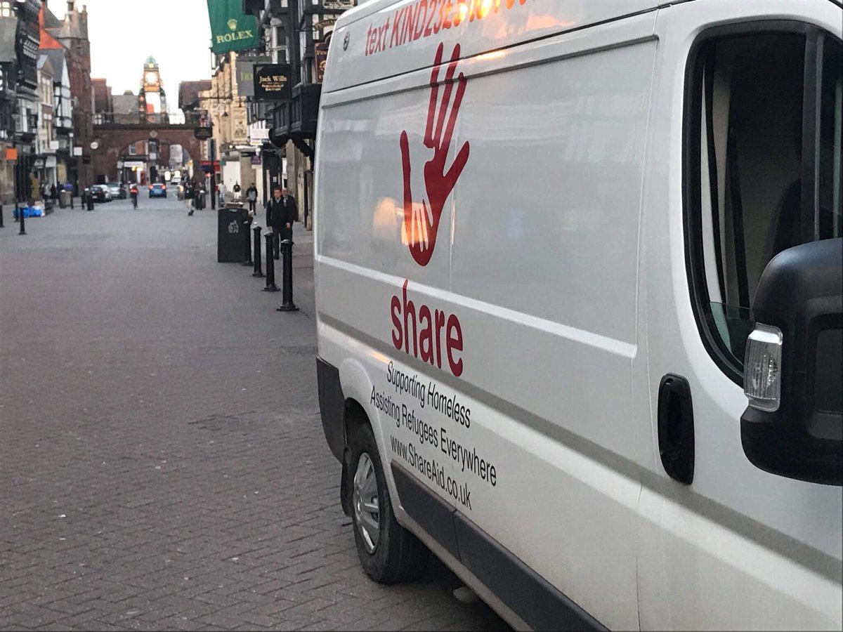 shareshopsuk's tweet photo. Over 100 hot meals served to people who are homeless or in need in the City of Chester this week! All thanks to the Help &amp; support of @thesuburbsCH2 &amp; @ChesterRaces @RichardThomas19 @thenga_ya this food has allowed our teams to engage in an attempt to help people off the streets. https://t.co/WqEZXhsHwY