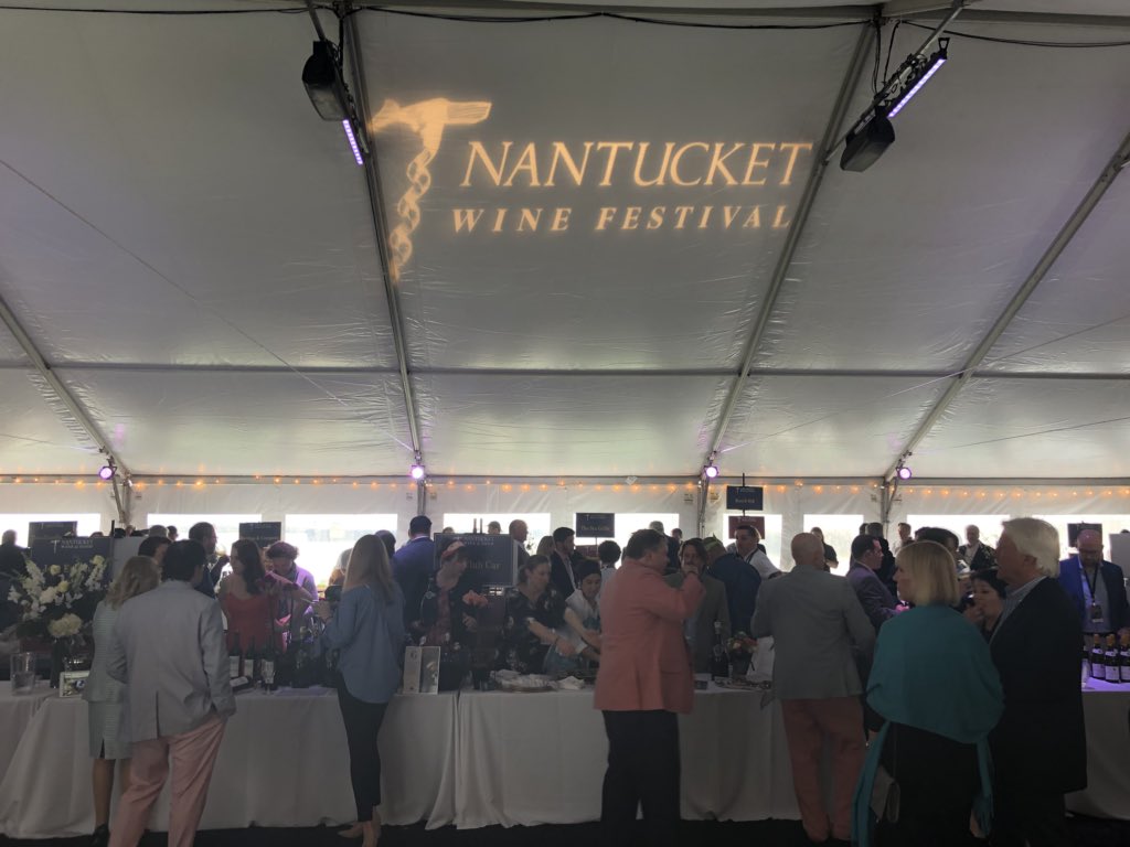 NantucketWine's tweet photo. Welcome to our Harbor Gala! We have 40 winemakers and 40 chefs from all around the world who have perfectly paired amazing wines with delicious dishes for you to try. We hope you enjoy this magnificent event! #ACKwinefest #ACKwine #nantucketwinefestival #NWF18 #wine #food https://t.co/74IwqVHQvp