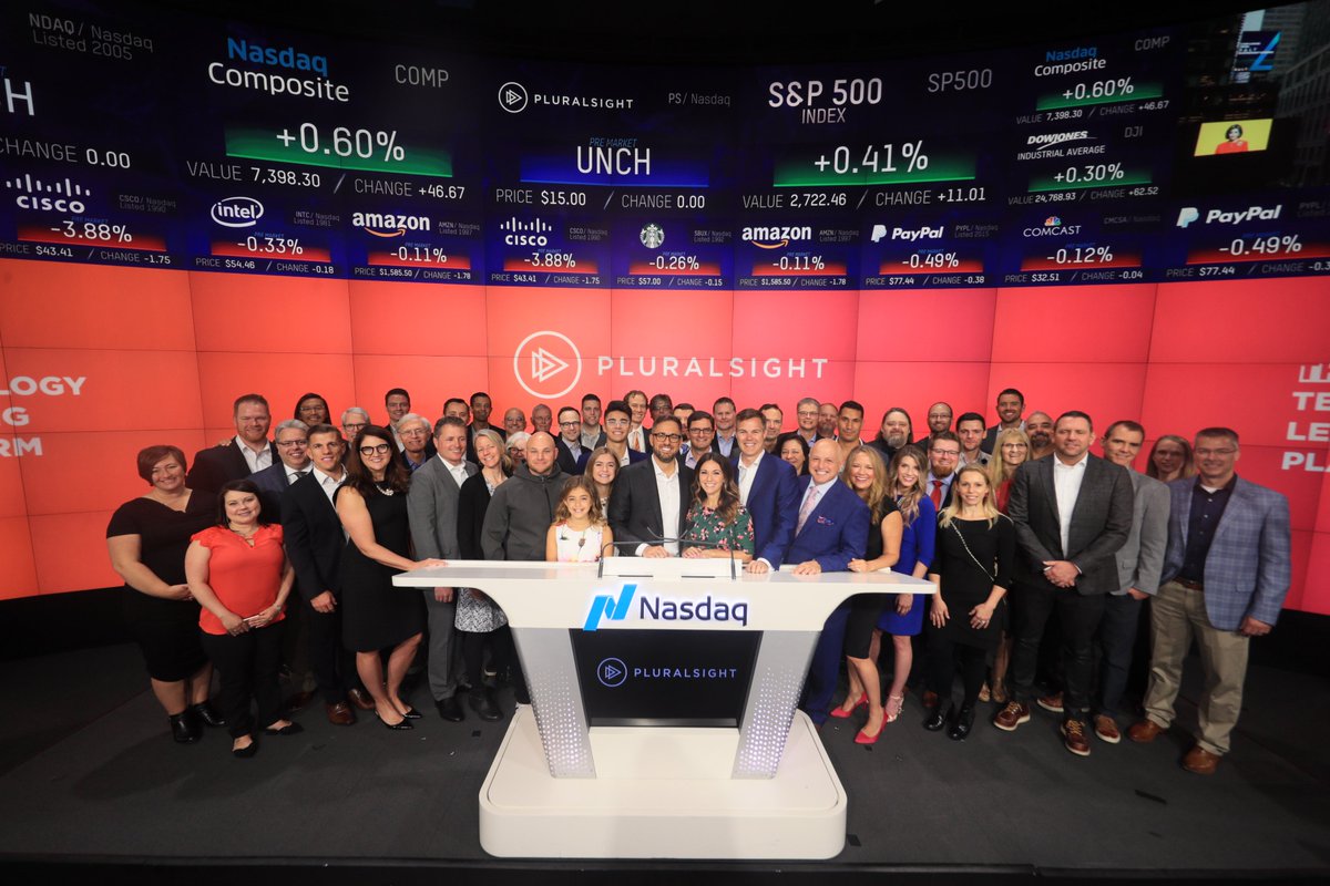 skonnard's tweet image. Looking back on this incredible day and looking forward to all the amazing things @Pluralsight will continue to accomplish. #PluralsightIPO $PS