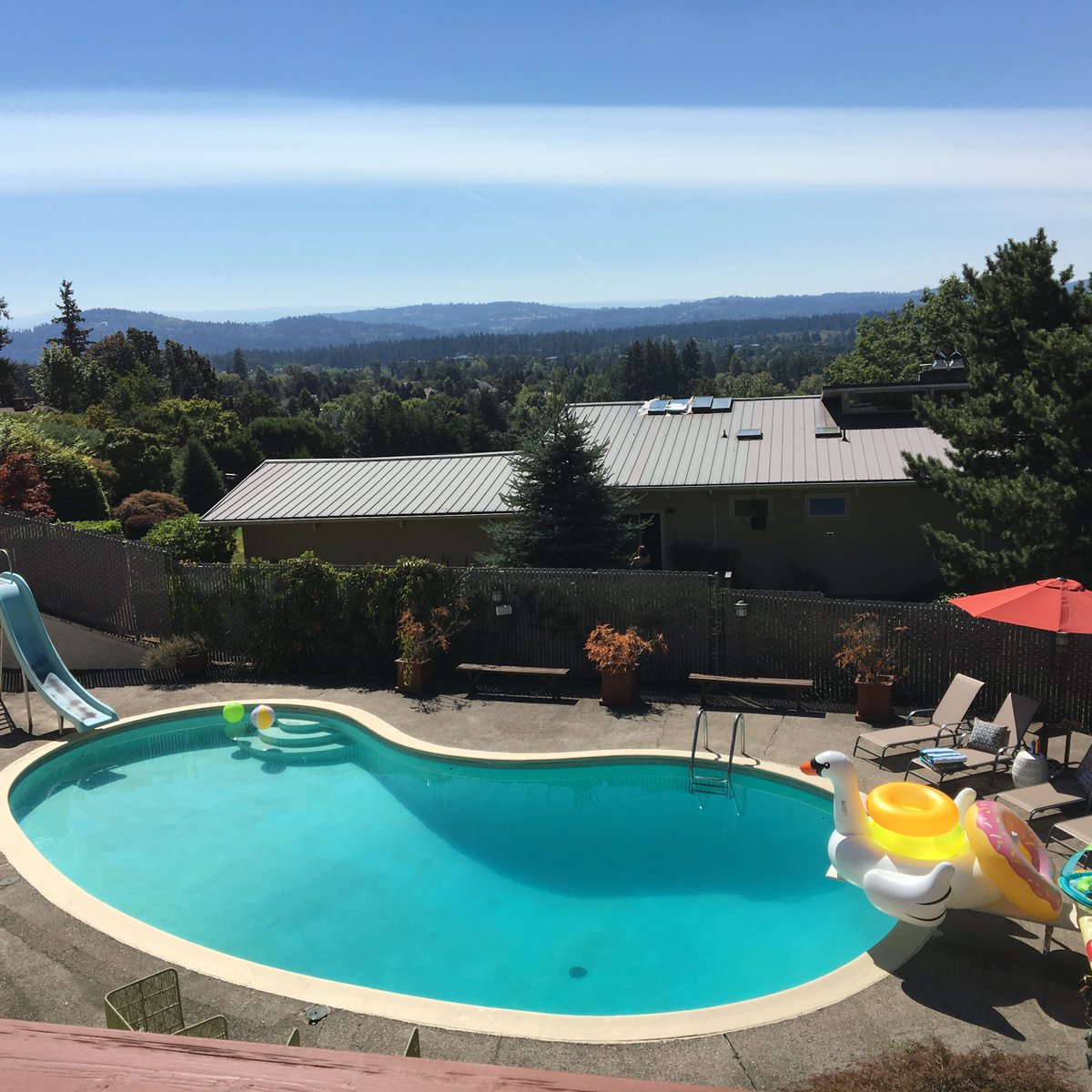 This perfect pool belongs to one of our Tigard customers. Let’s see YOUR perfect pool! Email us your perfect pool so everyone can see your backyard oasis. #poolside #poolseason #paradise #pnw #poolandspahouse #pools #relaxing #poolopening