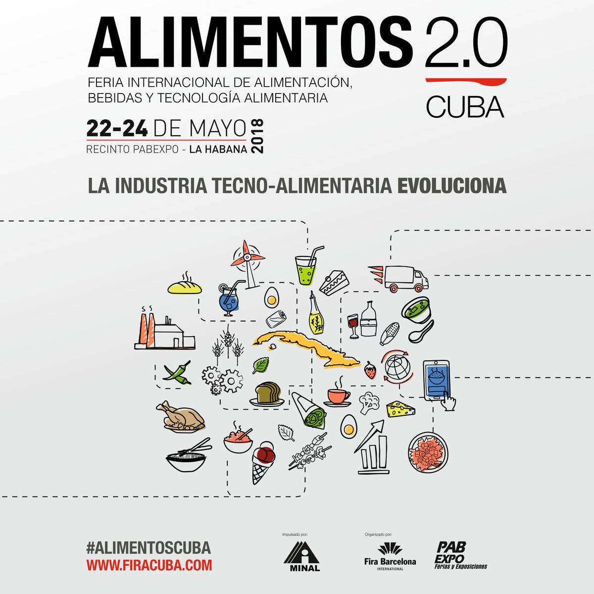 AlimentosCuba's tweet photo. Mañana rueda de prensa en #PABEXPO para presentar las novedades de de la feria #alimentoscuba2018. @minalcuba @gpalcocuba @CubaMINREX @CoralsaCuba @cubaroncuba @CICTAorg https://t.co/etrJg6dalD
