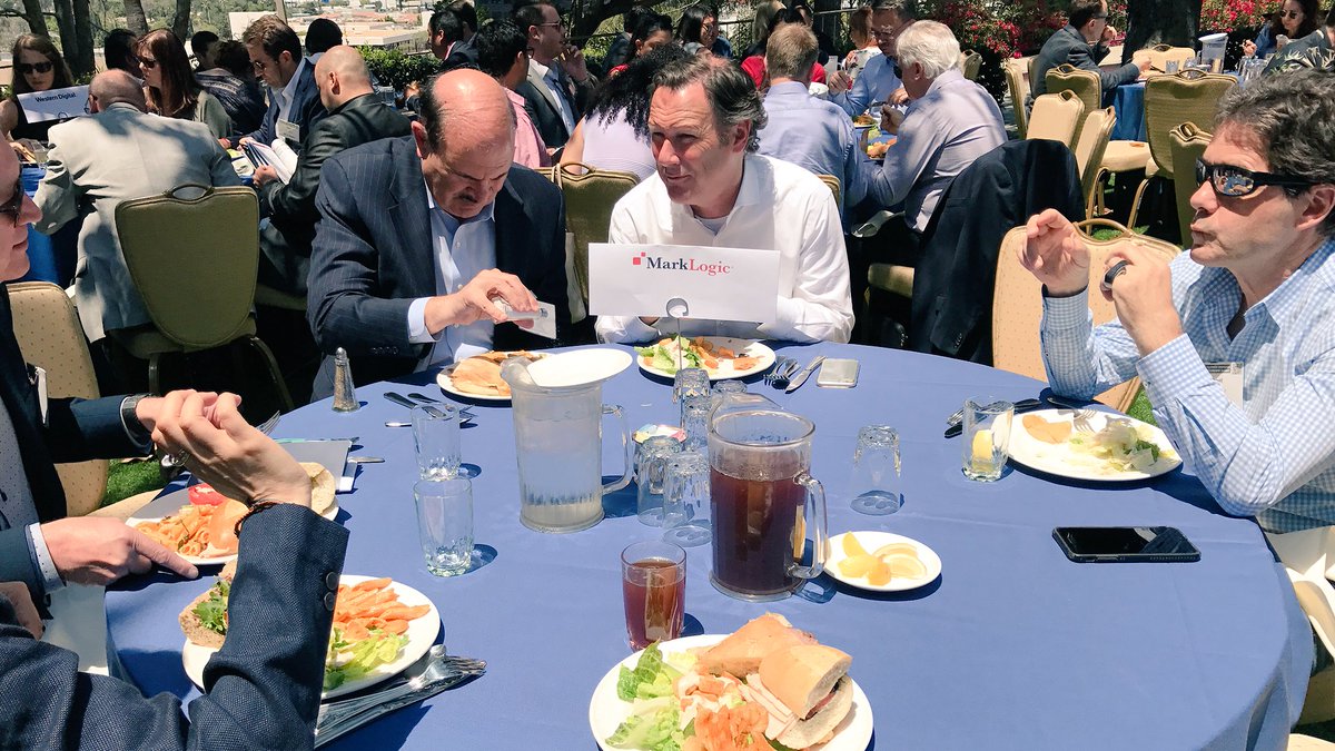 matt_turner_nyc's tweet photo. Great @MarkLogic lunch at #HITSSpring18 #WeAreMarkLogic #HITSSpring https://t.co/y69HuP04Q1