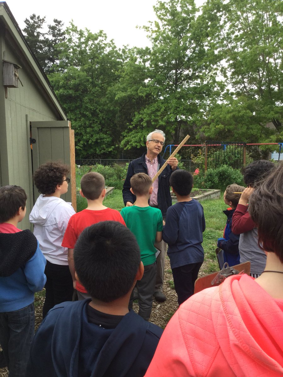 janellcooke's tweet photo. Real world math happening in the garden today! We measured garden beds to find the area and perimeter for Mr. Taylor. https://t.co/hPOT9t9vec