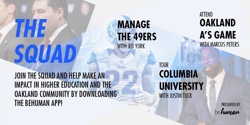 JustinTuck's tweet photo. @JedYork @marcuspeters and I will be providing 540 people with these unique experiences WITH YOUR SUPPORT!
DOWNLOAD beHuman FREE here, https://t.co/3IabDt7uEr and use code TUCK.
@Wharton @Giants @michaelstrahan @MoneyLynch #WhartonGrad #Education #behumanchallenge #Giants https://t.co/V6VzhwSAsq
