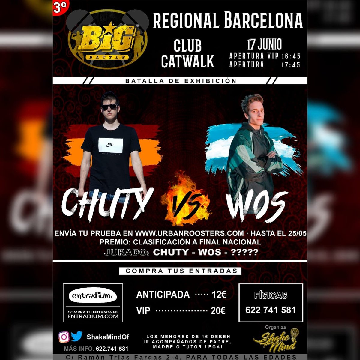chutyvk's tweet photo. Ahora si.

Wos vs Chuty - Batalla de Exhibición el 17 de Junio en Barcelona  

Pilla tu entrada 🔥❤ https://t.co/8XKvQJegOE