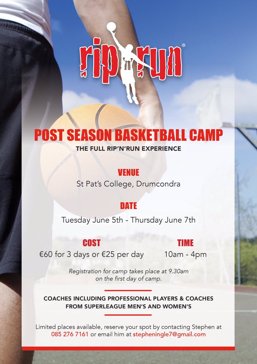 We are running a Rip'n'Run post season camp for everyone not in exam years. 

Great opportunity to be coached by professional coaches, learn new skills, and make new friends. 

For more information visit our Instagram or Facebook page.
@ripnrun_official

#Ripnrun2018