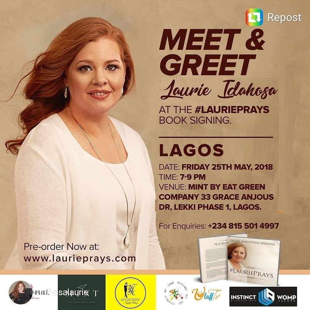 gabrielshaibu's tweet image. Hey fam, if you're in Lagos next weekend, turn up for the @IdahosaLaurie #LauriePrays book signing 7 - 9pm...Spread the word!!!
You can also pre-order on laurieprays.com
#GabrielShaibu #RichboyInfluencer #LaurieIdahosa #MeetAndGreetLaurieIdahosa #BookSigning