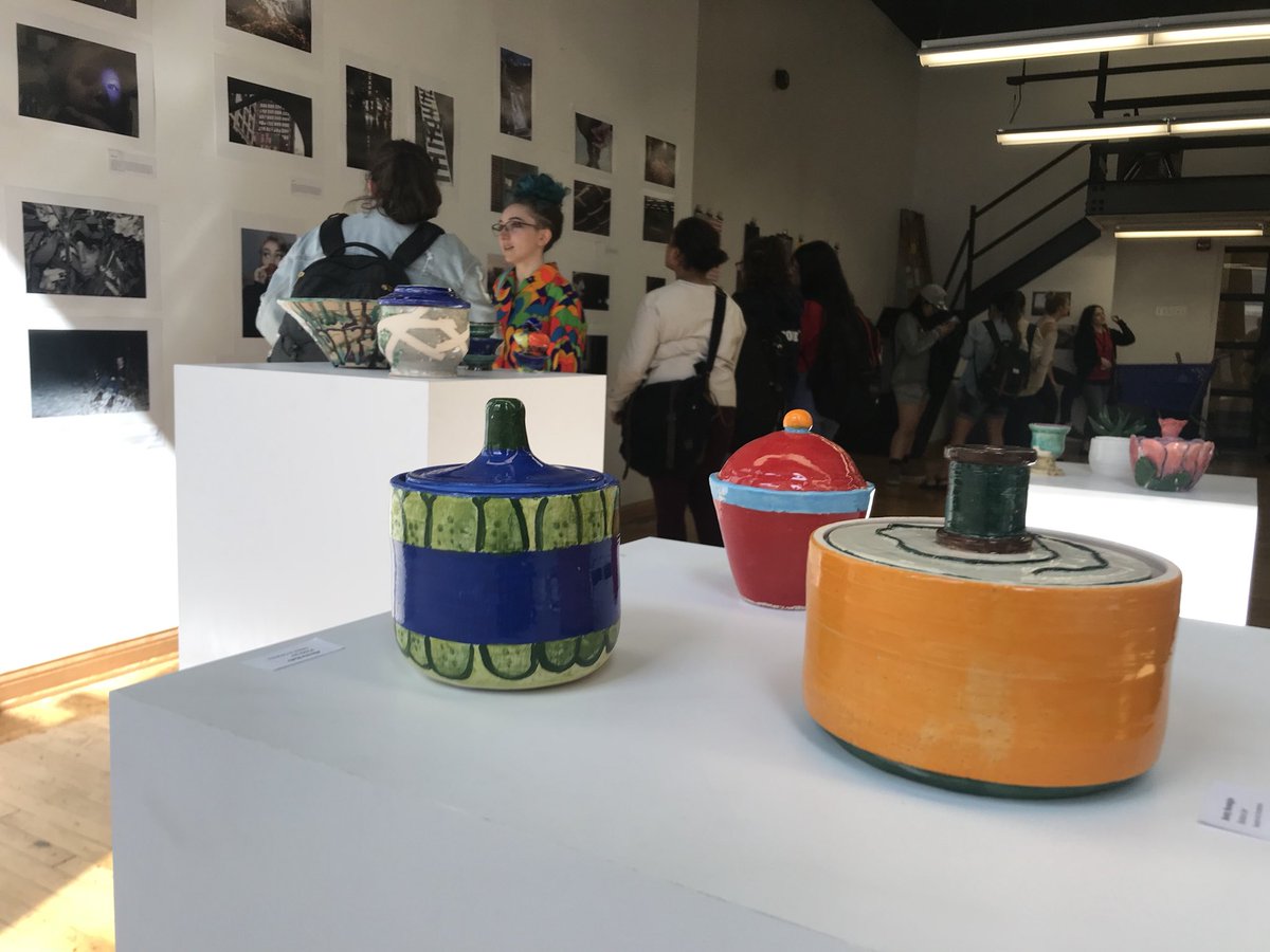 LaneChampion_'s tweet photo. The opening reception of the annual AP Art Show was held in Gallery 2501 after school. The art show included student work from AP Design, AP Photo and AP Print. 

Photo: Eunice Alpasan for The Warrior https://t.co/Wlnv8AKWWD