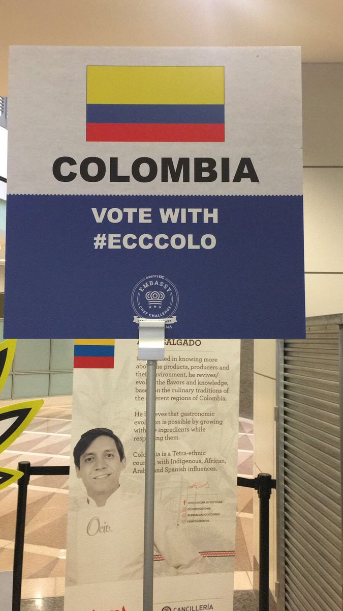 ColombiaEmbUSA's tweet image. Hoy con @Ocioautoctona estamos participando en #EmbassyChefChallenge. Vote por la comida Colombiana con el #ECCCOLO