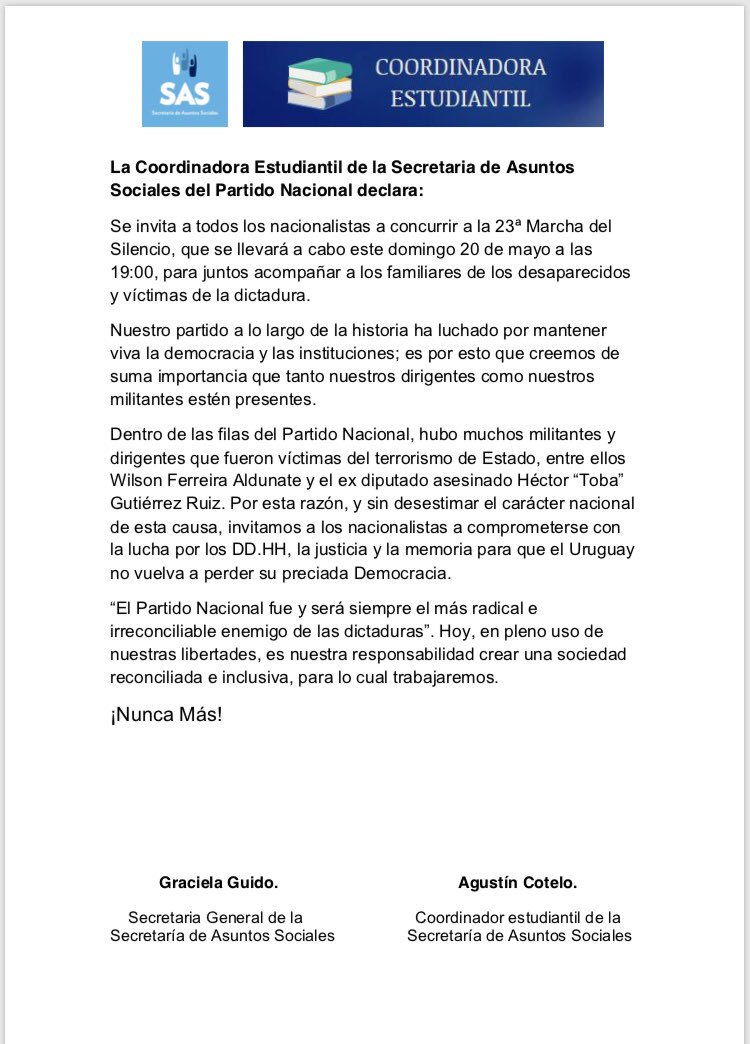 PNacionalJoven's tweet photo. Comunicado de la CNJ con respecto a la 23a Marcha del Silencio. https://t.co/QiUnYZZbRk