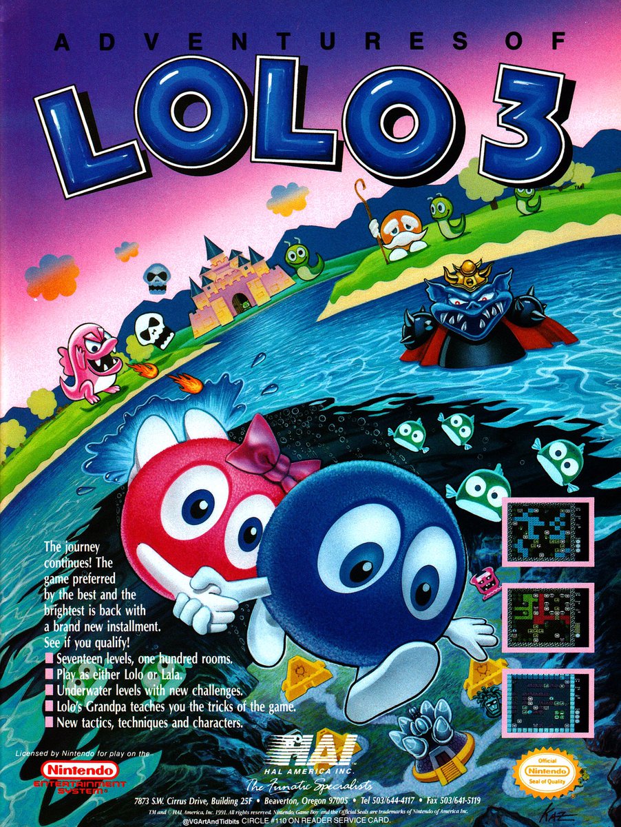 Adventures of Lolo, NES, Jogos