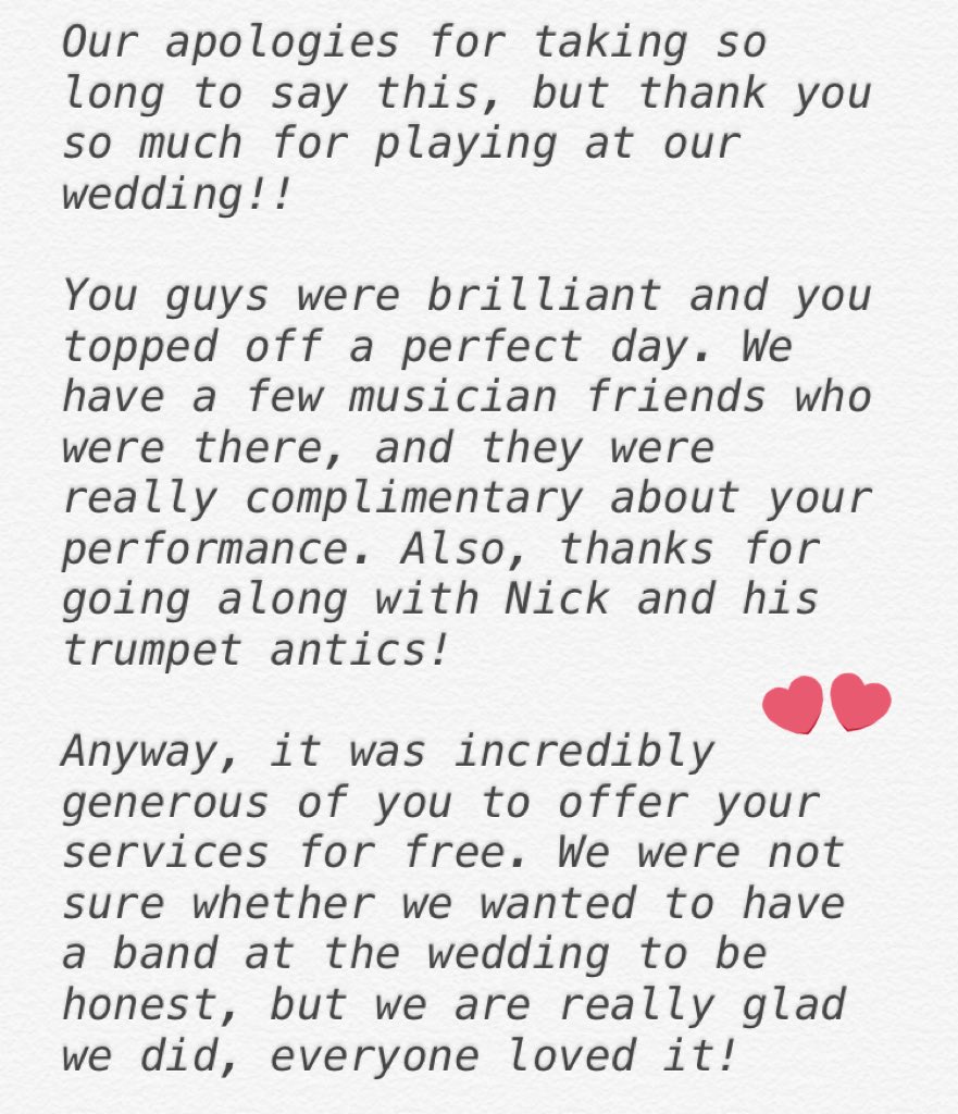 What kind words! :-) It’s always such a pleasure hearing we’ve helped make someone’s special day! Lots of love to Mike and Emma and thank you once again to <a href="/giftofawedding/">Gift Of A Wedding</a> for organising such a beautiful wedding for an amazing, inspiring couple! 💌