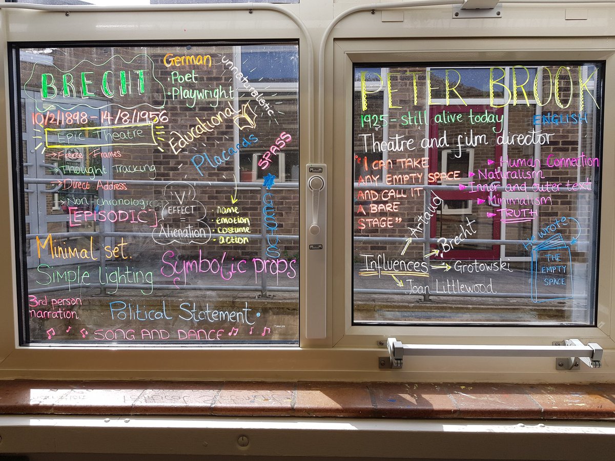 DramaRls's tweet photo. Our vibrant window working wall 🎭🤩 #keyterminology #dramaterminology #techniques #strategies #skills #practitioners #theoryintopractice @TheRoyalLatin https://t.co/0x3fdR4QPA
