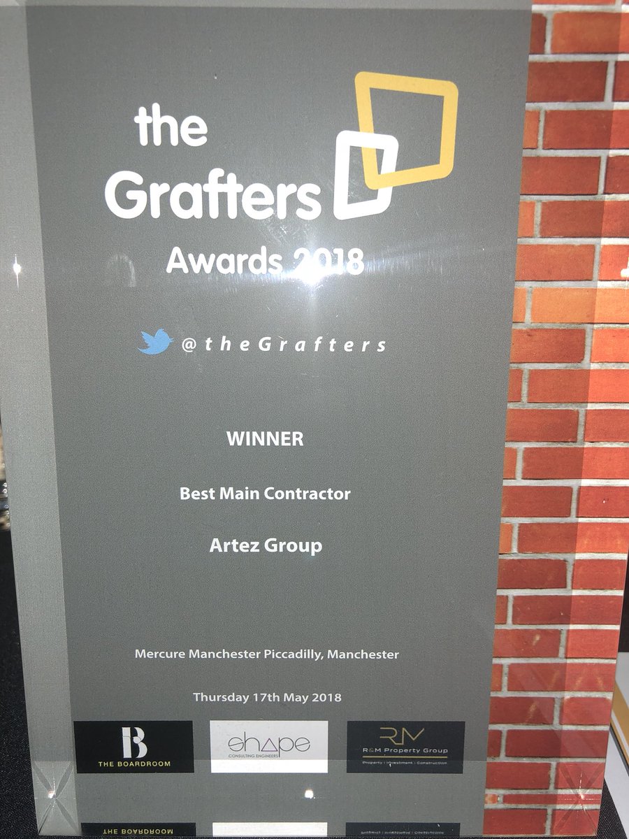 Artezgroup's tweet photo. Feeling very proud of my amazing @Artezgroup team. Delighted to be selected amongst strong competition @theGrafters #builtbyartez https://t.co/cXrstZ2lH6