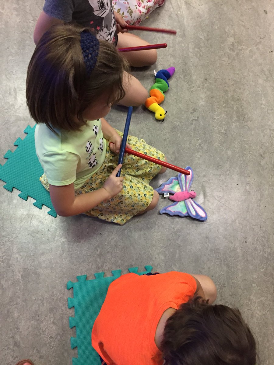 NewHopeESMusic's tweet photo. Almost-first-graders tapping out the names of their animals using long and short sounds on their rhythm sticks! My, how they’ve grown 🤩 #globalvoyagers https://t.co/OS4yeIbgmW