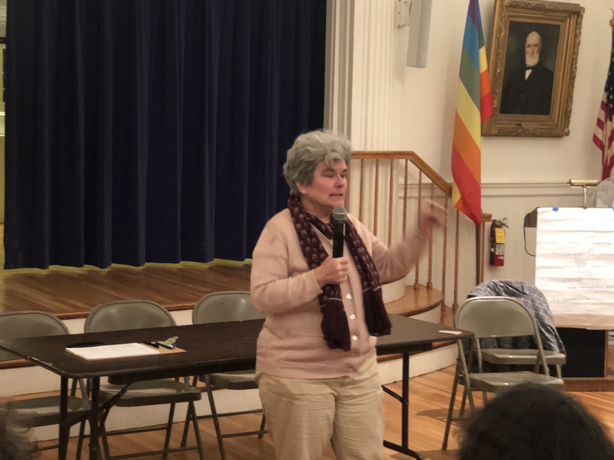 BloomyCommittee's tweet photo. Last night Ben attended an inspiring meeting with @ThreeRiversMass While at TRAG, members got to hear from @JonathanCohn of @ProgressiveMass and the dean of political canvassing @KateDonaghue! Before the meeting, Ben and @K91Colt did knock on 10 doors too! #votebloomy #MaPoli https://t.co/LfIZ4vUn8Y