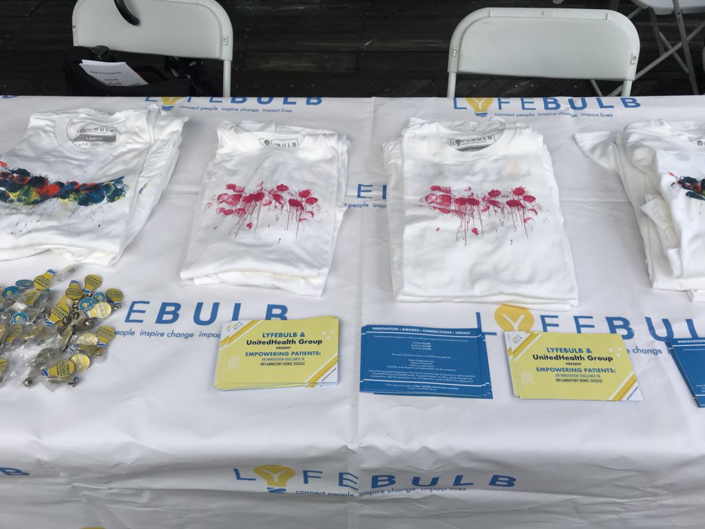 Lyfebulb's tweet photo. Our booth is all set! #takestepsforcrohnsandcolitis #IBD #Crohns #Colitis https://t.co/CNQGSwxwLs