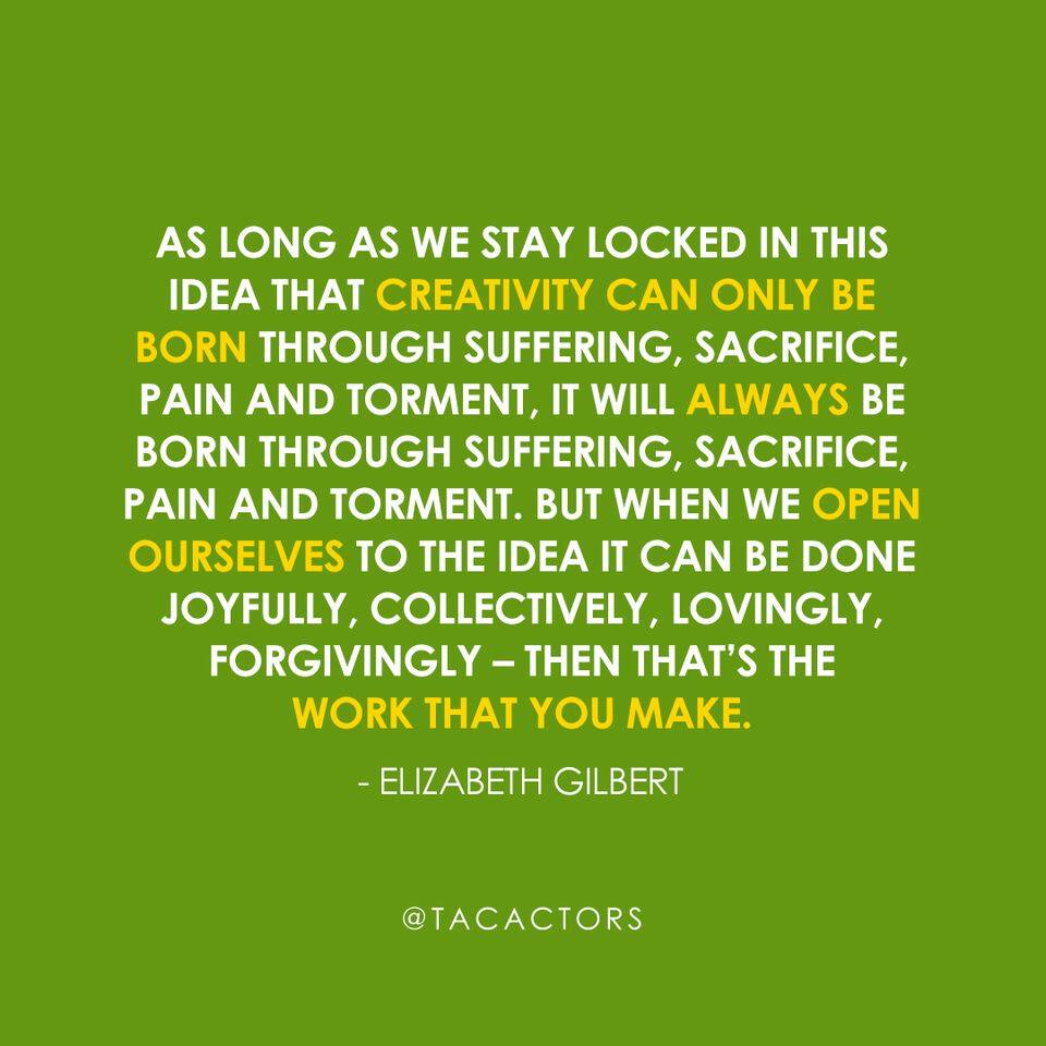 Your Thursday reminder to not be tied so closely to your struggles ;) #tacactors