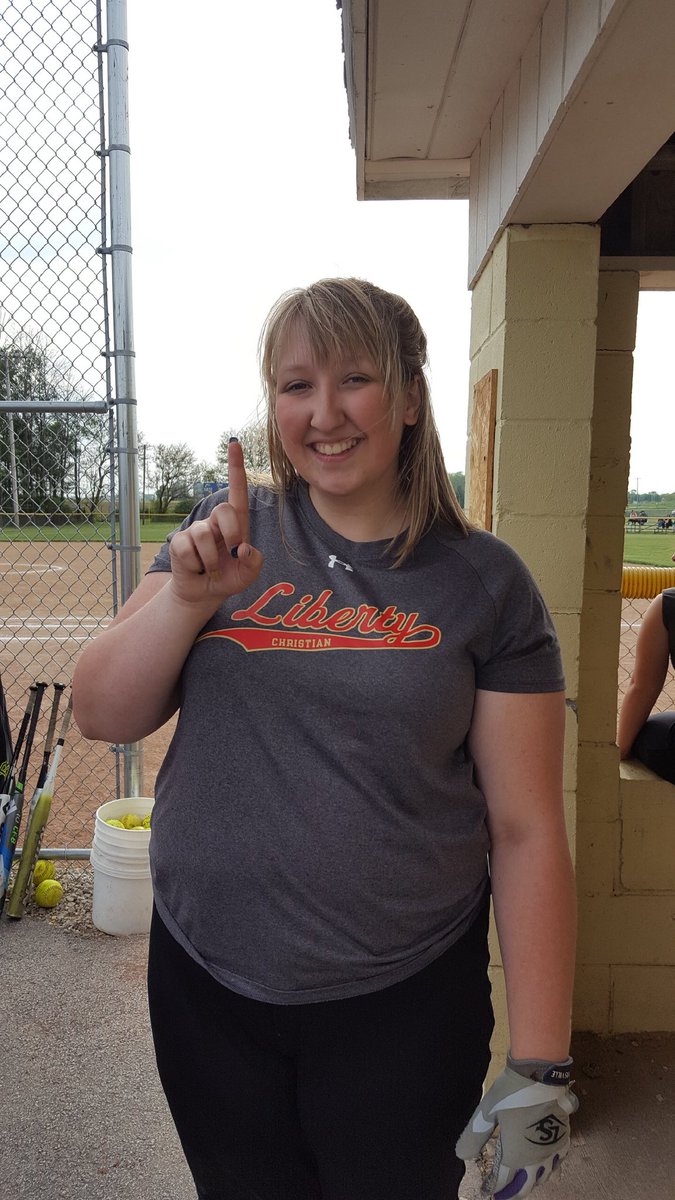 LionsAthletics's tweet photo. #LCSSOFTBALL Liberty senior Micayla Helm hits her first career Home Run at Tri-Central! https://t.co/9pMIsbheah