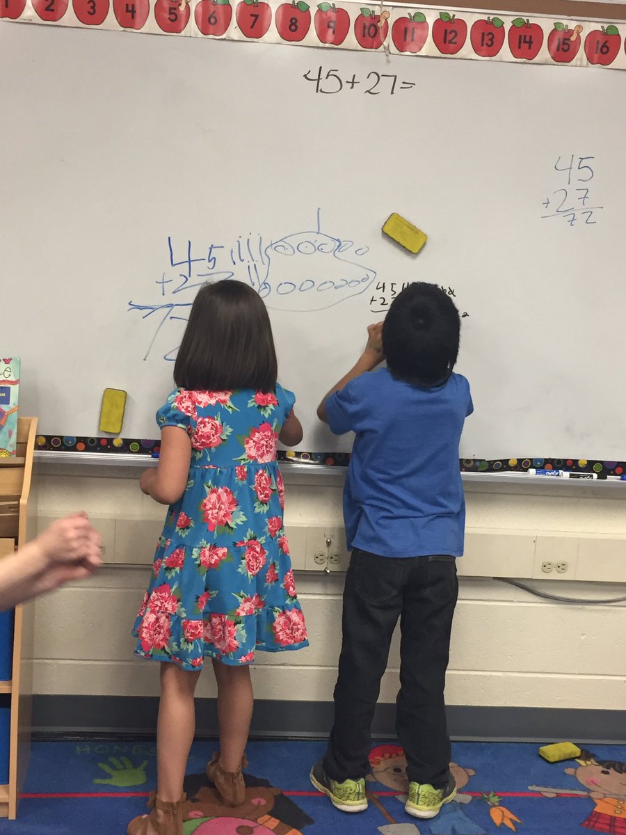 Look at these first graders adding 2-digit numbers! #everystudenteveryday #GoWO