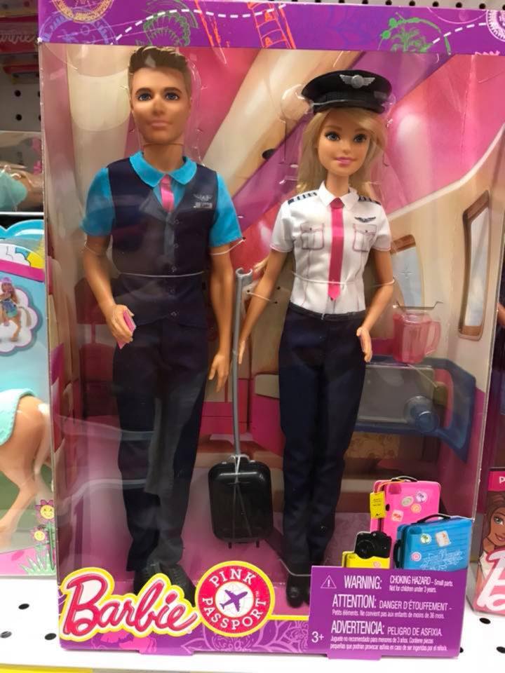 barbie pilot and flight attendant