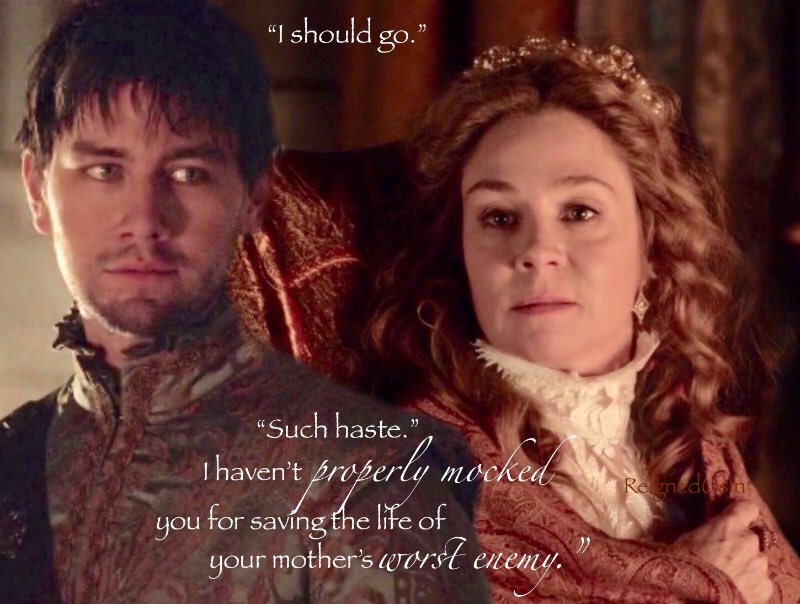 ReignedUsIn's tweet photo. โSuch haste. I havenโt properly mocked you...โ #basherine #reignrewatch 2x12 #Reign https://t.co/vvzh8ed6ZX