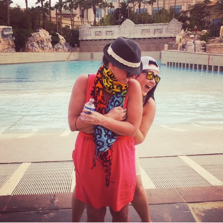 TrinaLeigh77's tweet photo. Reminiscing with @JennyEhm about our #Vegas shenanigans last week and how a few hours from this epic afternoon are quite a bit fuzzy. 😎🍹#ohboy #daydrunk #triples #drunkdials #whotookthispic #ThrowbackThursday https://t.co/5dvZ7Mr7IF