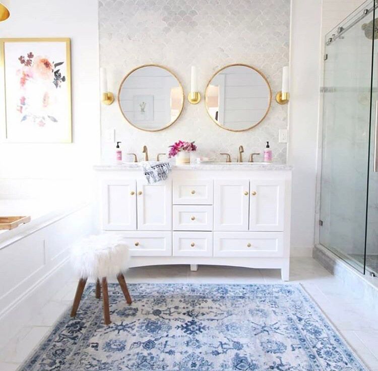 Would you have a full rug in your bathroom?
