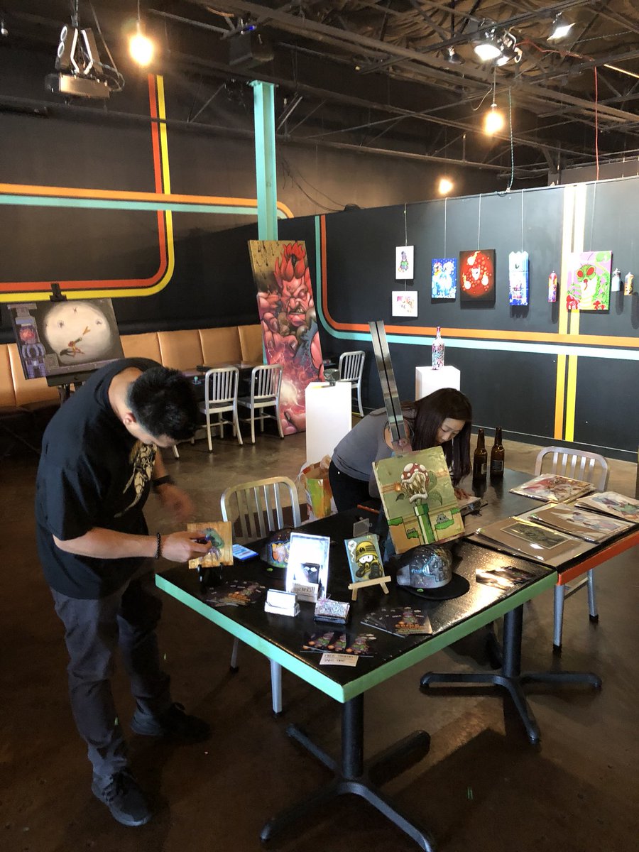 Free Play Arcade Things Are Getting Excited As Joe Skilz Sets Up For His Art Show At Free Play Richardson Tonight From 6pm 10pm Free Play Arcade Things Are Getting Excited As Joe Skilz Sets Up For His Art Show At Free Play Richardson Tonight From 6pm 10pm