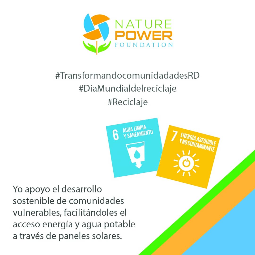 Yo apoyo a @NaturePowerDR1 que facilita el acceso a energía y agua potable, a través de paneles solares a comunidades vulnerables de República Dominicana. 
#TransformandoComunidades
#DiaMundialdelReciclaje 
#Reciclaje #naturepower