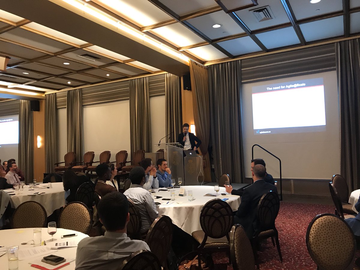pyxis_canada's tweet photo. Benjamin Roy de la Société Générale nous partage son expérience « L’agilité d’équipe à l’Agilité à grande échelle » #agilefinance https://t.co/teP2VEwl7K