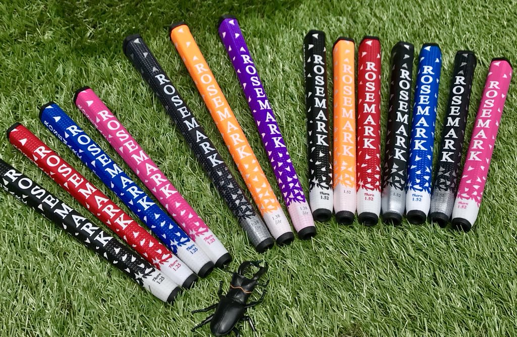 Rosemark_Japan's tweet photo. 六角形のグリップと薔薇の棘でグリップ感がハンパないRosemarkですが、太さとカラーを選べて、貴方だけのオリジナルに仕上げます。
あなたのエースとセカンドはどの太さと色にしましょうか。
お求めは以下リンク又はショップで
https://t.co/IShVF1r2zh https://t.co/tSfF5iIVdn
