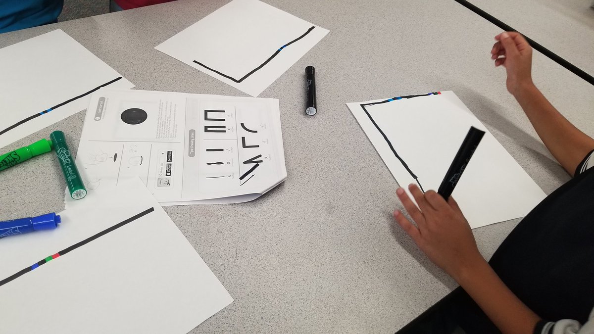 KemptonESS's tweet image. 1st graders starting to learn coding by drawing color codes for our awesome new @Ozobot EVO! Super exciting and engaging, all the kids wanted to stay inside all day and keep working with our new friend robot. #kemptoness #ESSRocks